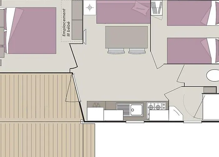 Mobil-home Pour 4 Pers Avec Terrasse - Api-1-52-739 Camping Avrillé